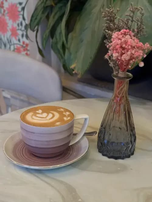 Flat white coffee