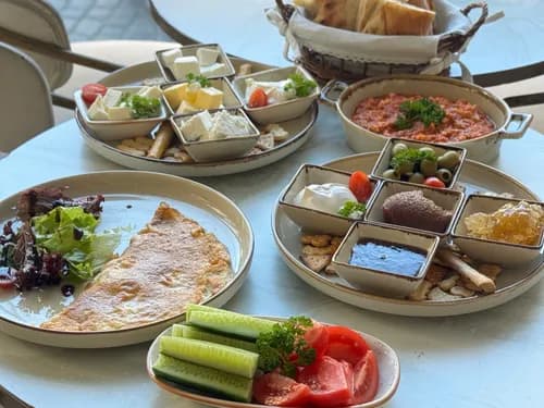 Azerbaijani breakfast set for two