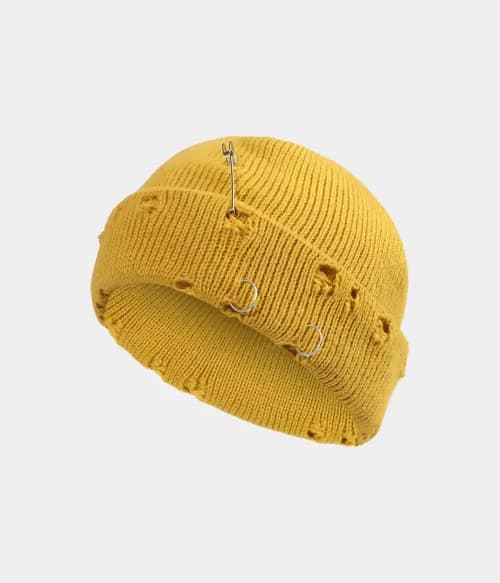 PIERCED FISHERMAN BEANIE.